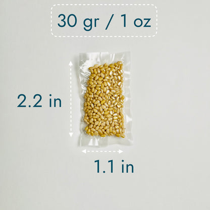 Pine Nuts, Wildly Sourced, 1 oz. / 30 gr. vacuum bags, 30 pcs box
