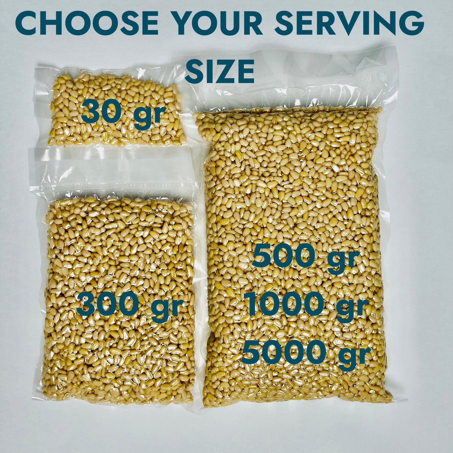 Pine Nuts, Wildly Sourced, 10.5 oz. / 300 gr. vacuum bag