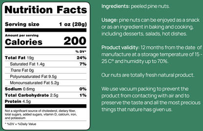 Pine Nuts, Wildly Sourced, 10.5 oz. / 300 gr. vacuum bag